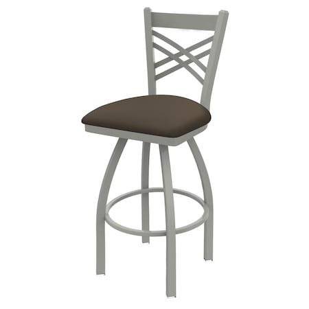 25 Swivel Counter Stool,Nickel Finish,Canter Earth Seat